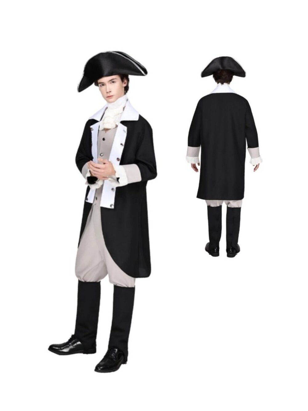 EraSpooky George Washington Costume Founding Father Colonial Cosplay Adult L